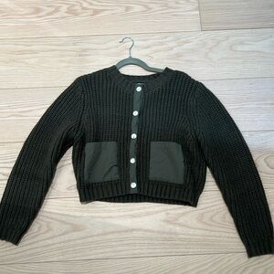 Zara Olive Green knit cardigan
